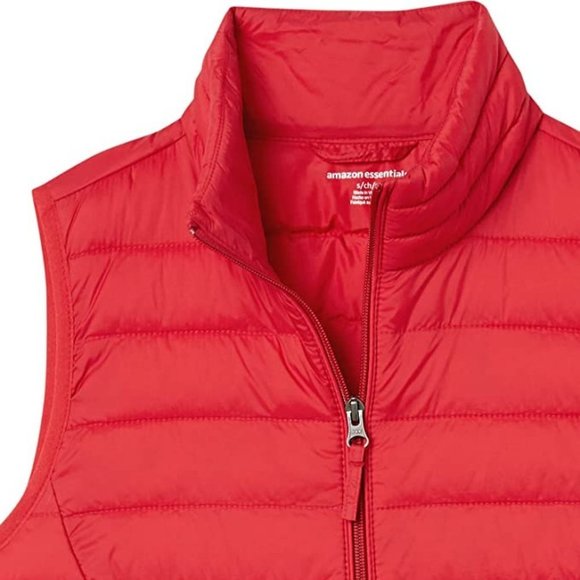 𝅺NWT Womens Lightweight Minimalist Puffer Vest Red - Picture 4 of 10
